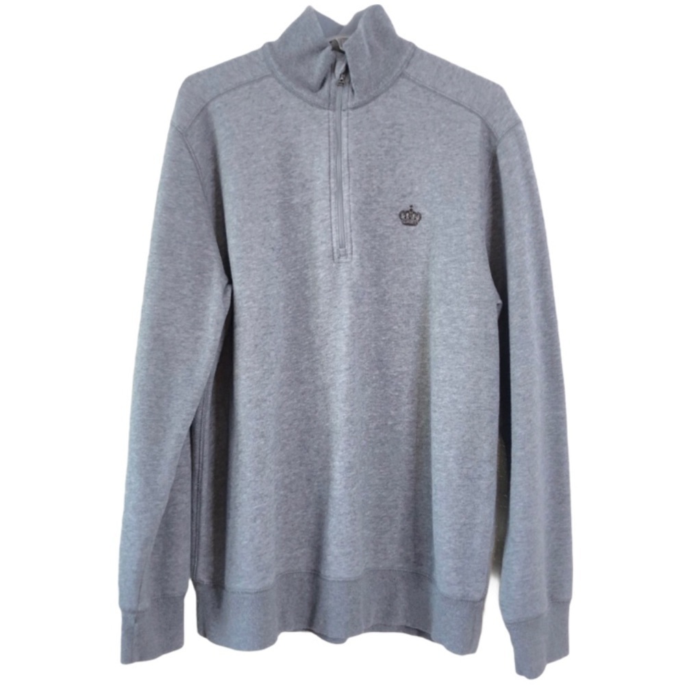 Roundtree & Yorke 1/4 Zip Gray Sweatshirt Size LG